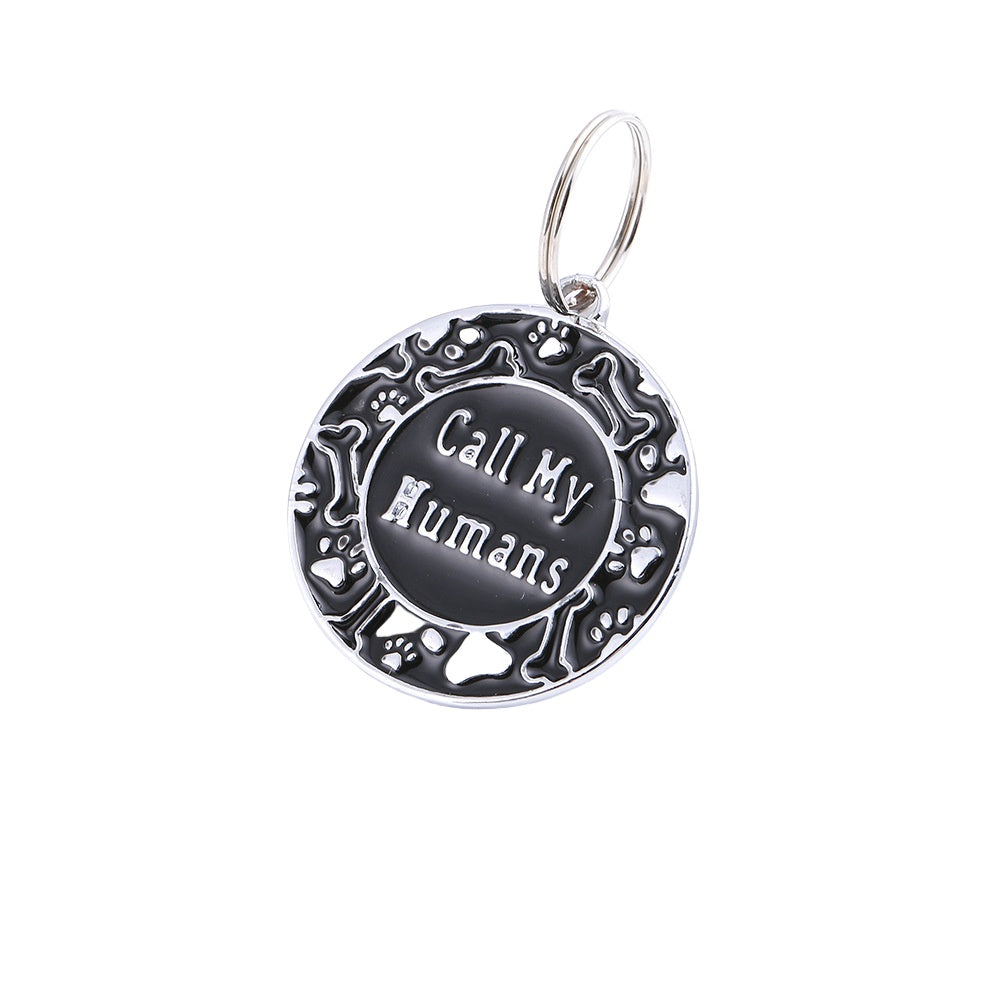 Cute Metal Personal Pet ID Tag -"Call My Humans"