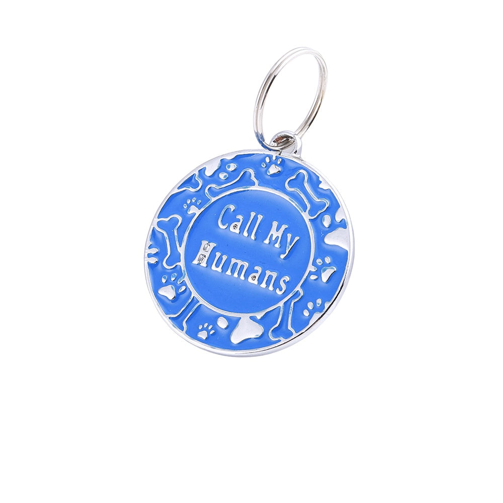 Cute Metal Personal Pet ID Tag -"Call My Humans"