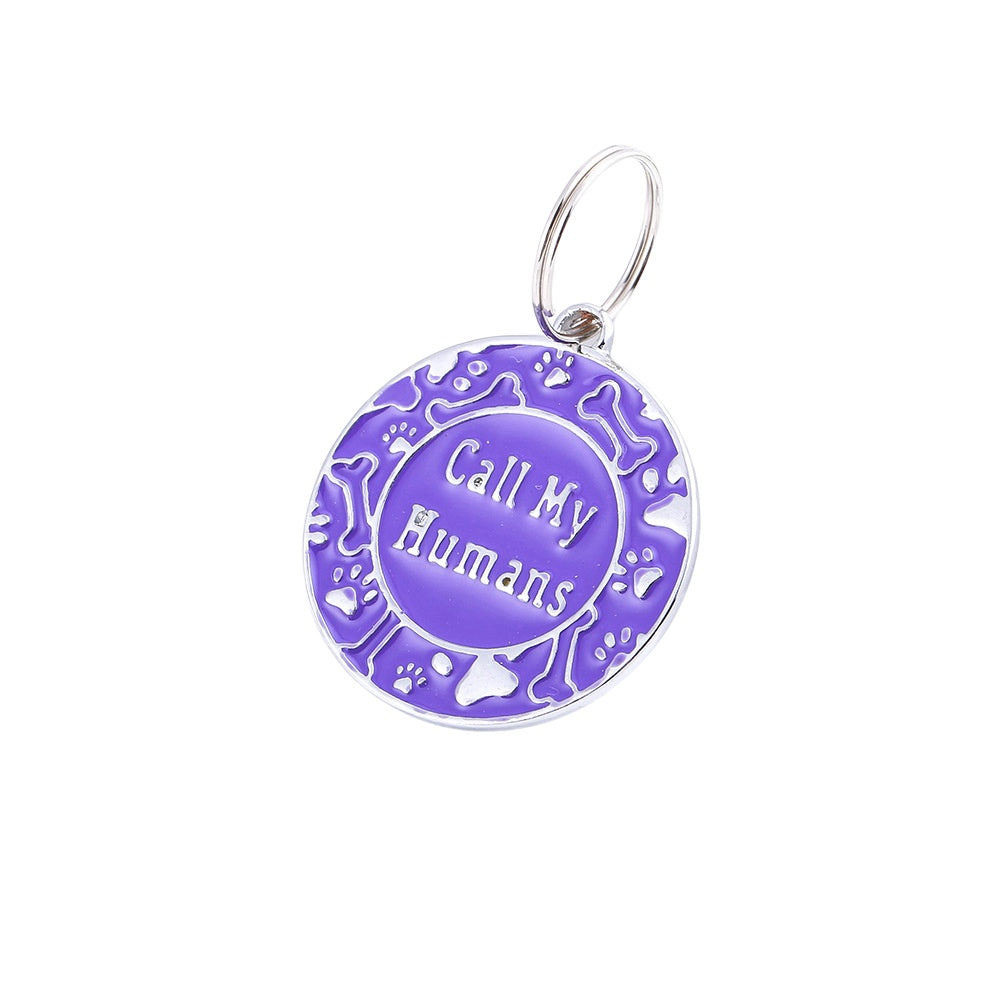 Cute Metal Personal Pet ID Tag -"Call My Humans"