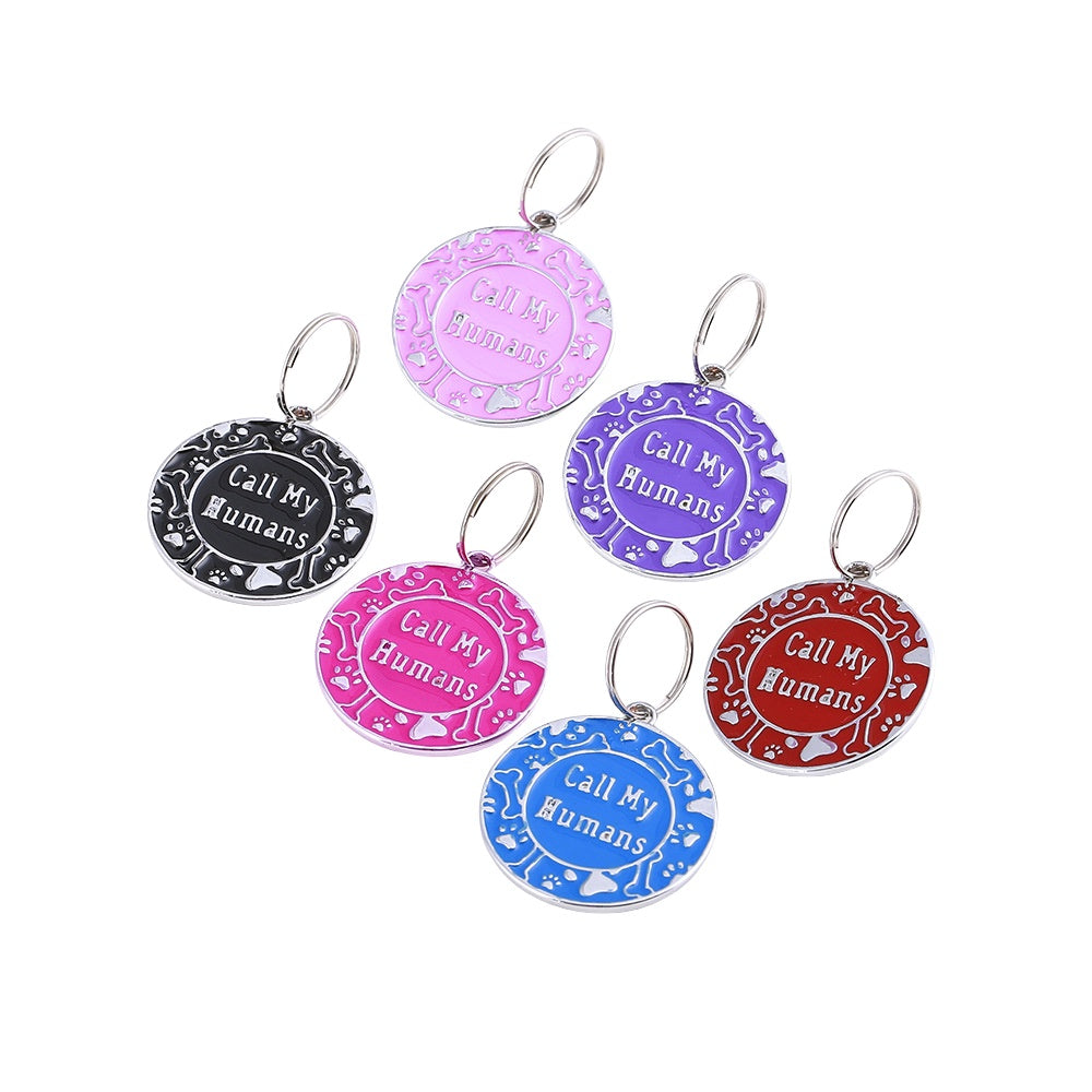 Cute Metal Personal Pet ID Tag -"Call My Humans"