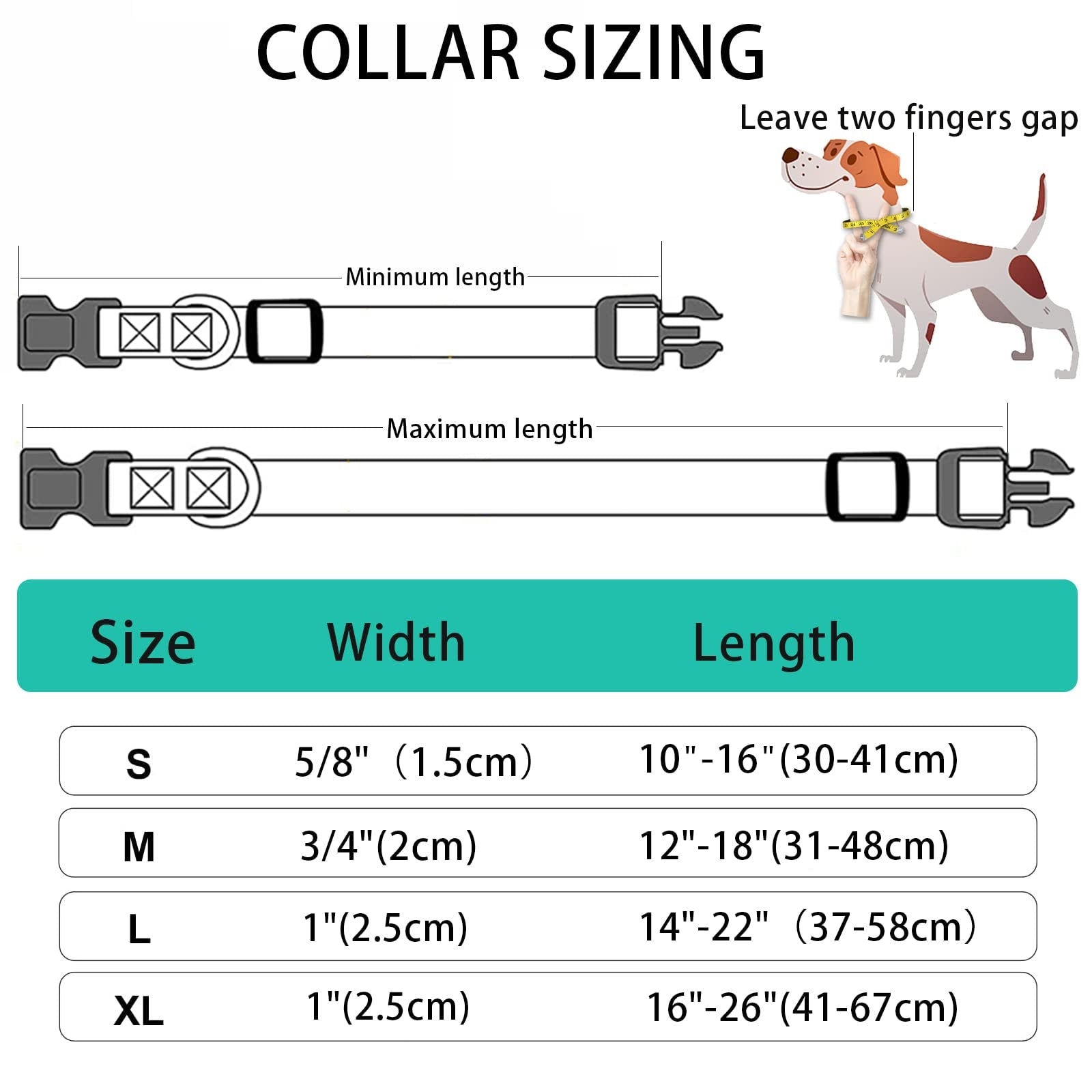 Reflective Personalized Dog Collar, Custom Dog ID Collar, Embroidered Dog Collars with Quick Release Buckle