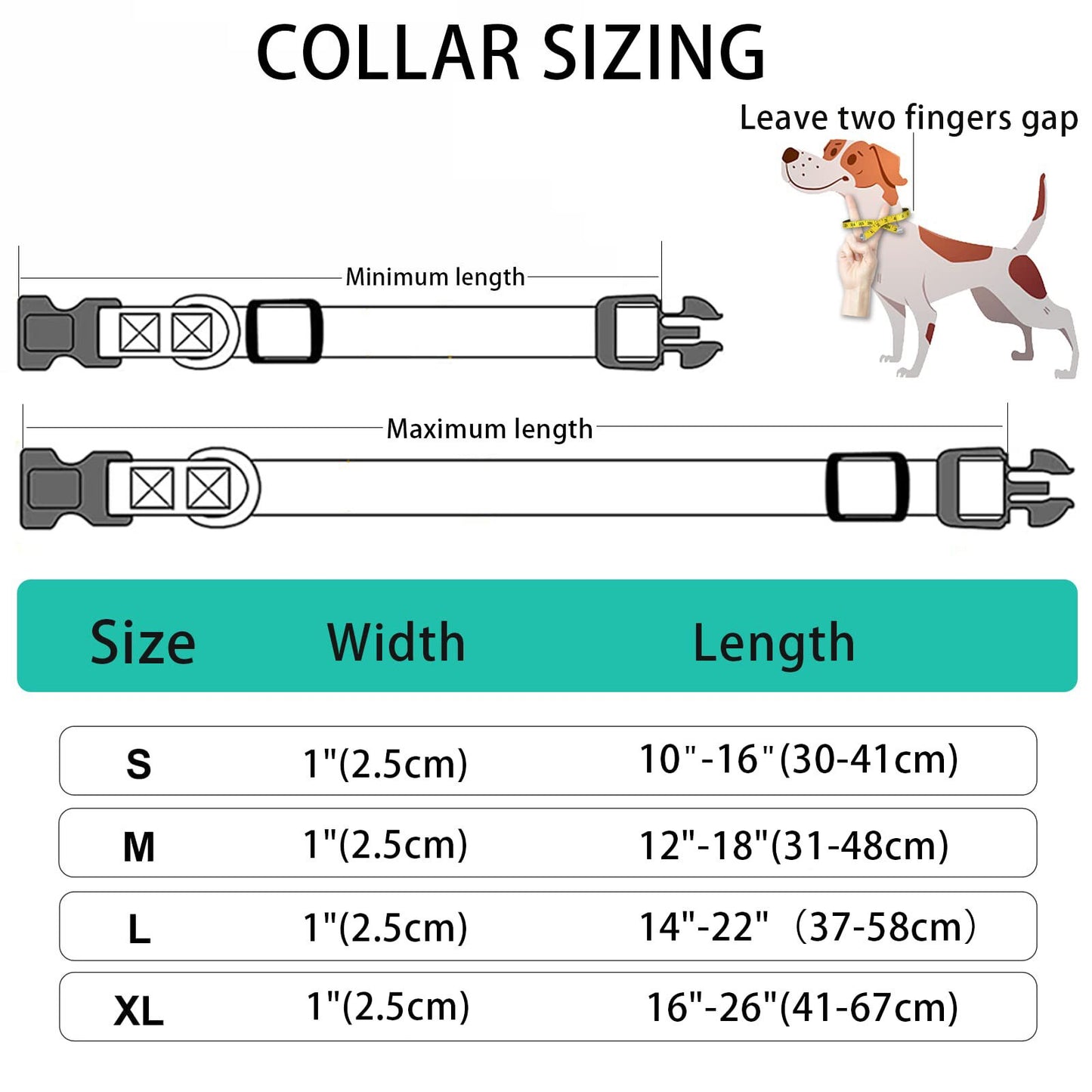 Reflective Personalized Padded Dog Collar, Custom Dog Collars Embroidered With Pet Name And Phone Number