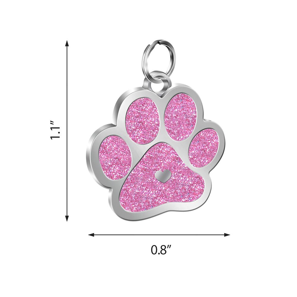 Personalized Pet ID Tag, Paw Dog Tag, Custom Cat Name Tag, Engraved Pet Tag, Pet Gift