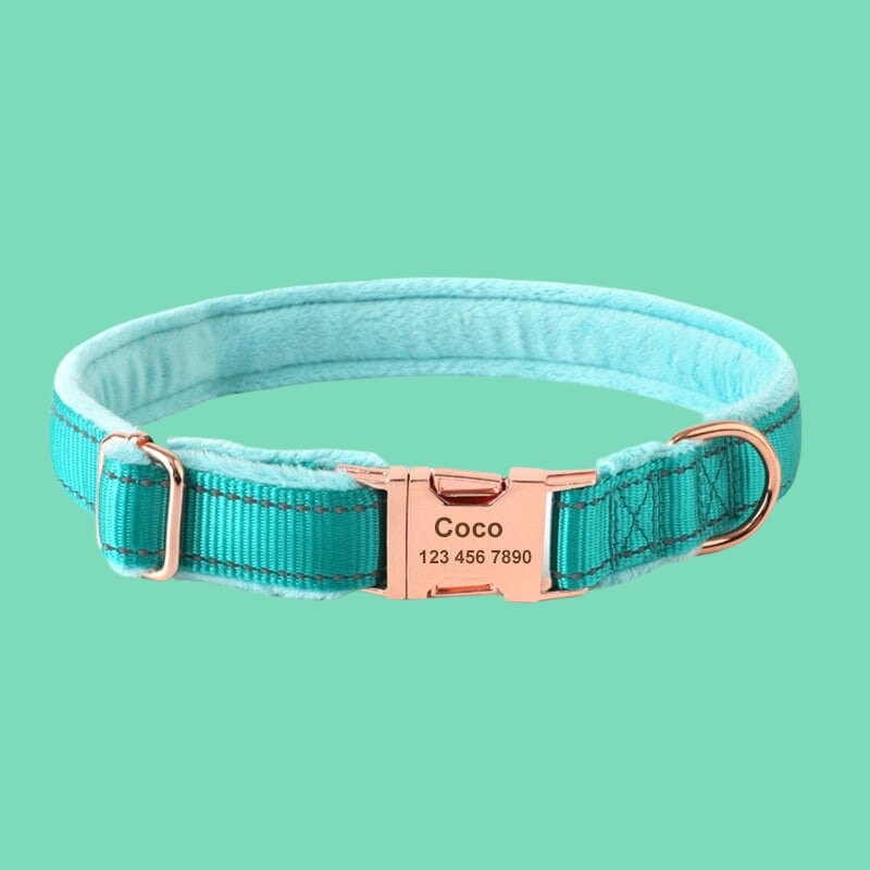 Reflective Engraved Custom Dog Collar, Soft Padded Quick Release Personalized Pet Collar, Dog Gift