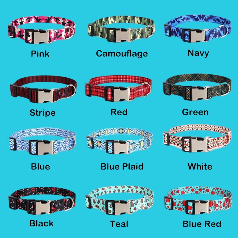 Personalized Dog Collar with Engraved ID Name and Phone Number, Colorful Custom Pet Collar, Customized Dog Collars for Puppy, Dog Gift