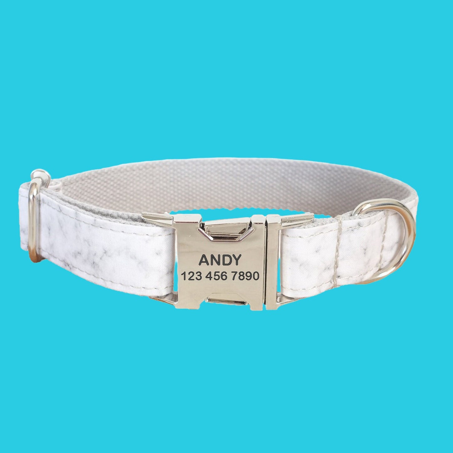 Personalized Dog Collar, Engraved Metal Buckle, Custom Dog Collars with Name and Phone Number, Dog Gift