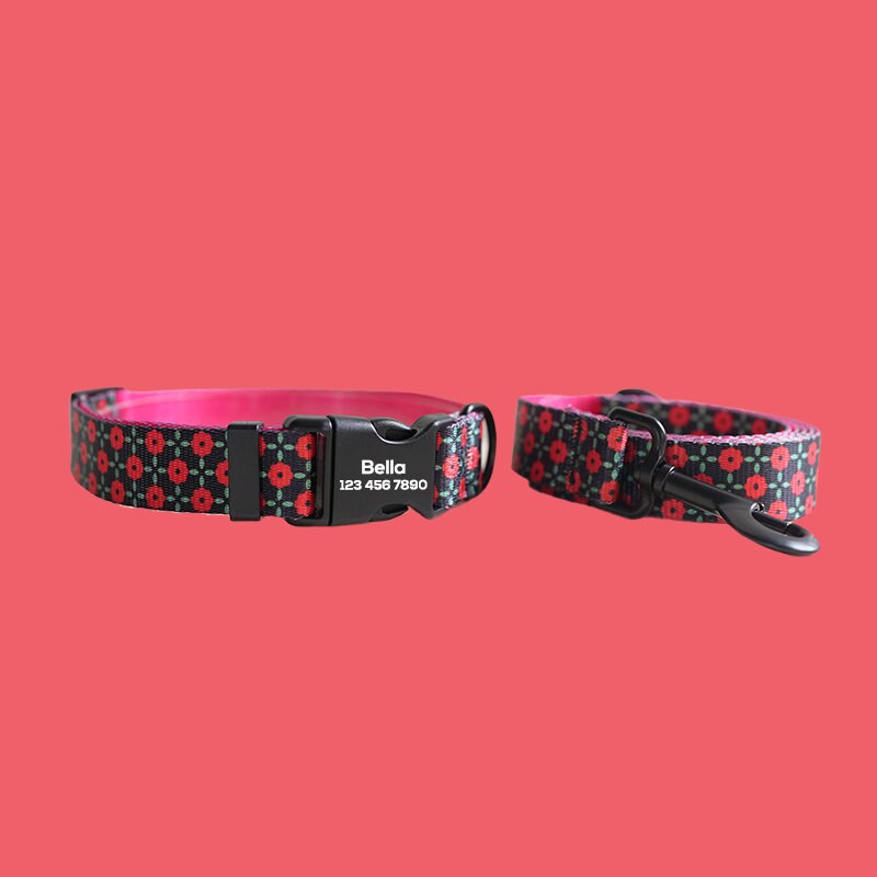 a couple of collars that are on a table