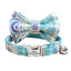 Cute Custom Cat Collar with Bow Tie, Personalized Kitten Collar with Removable Free Bell, Cotton Boy Cat Collar, Cat Gift